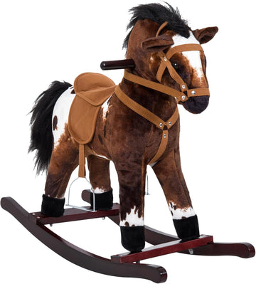 Rocking Horse Realistic Sounds for Toddlers 3-9, Dark Brown