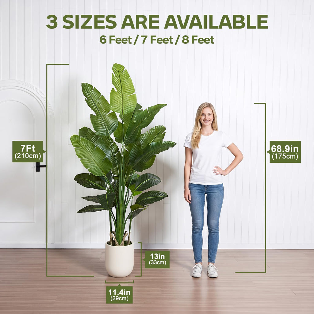 7ft Bird of Paradise Artificial Plant with Planter