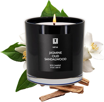 Jasmine, Oud & Sandalwood Scented Soy Blend Jar Candle, 9 Oz. - Set of 9