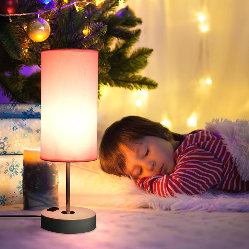 Table Lamp with USB Port - Desk Lamp Touch Lamp Bedside Lamps, 3 Way Dimmable Small Lamps, Nightstand, Nursery
