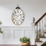 Large Wall Clocks, 29 Inch-High Oversized Oval French Vintage Farmhouse Design
