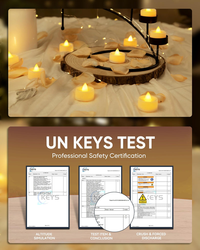 24Pack Flameless LED Tealights Candles with Timer, 6H Timer Built-in