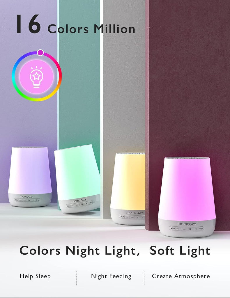 Smart Baby Sound Machine with Night Light, White Noise Machine