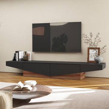 78.7" Modern TV Stand for TVs up to 80", Two-Tone Entertainment Center Media Console TV Table with 2 Drawers in