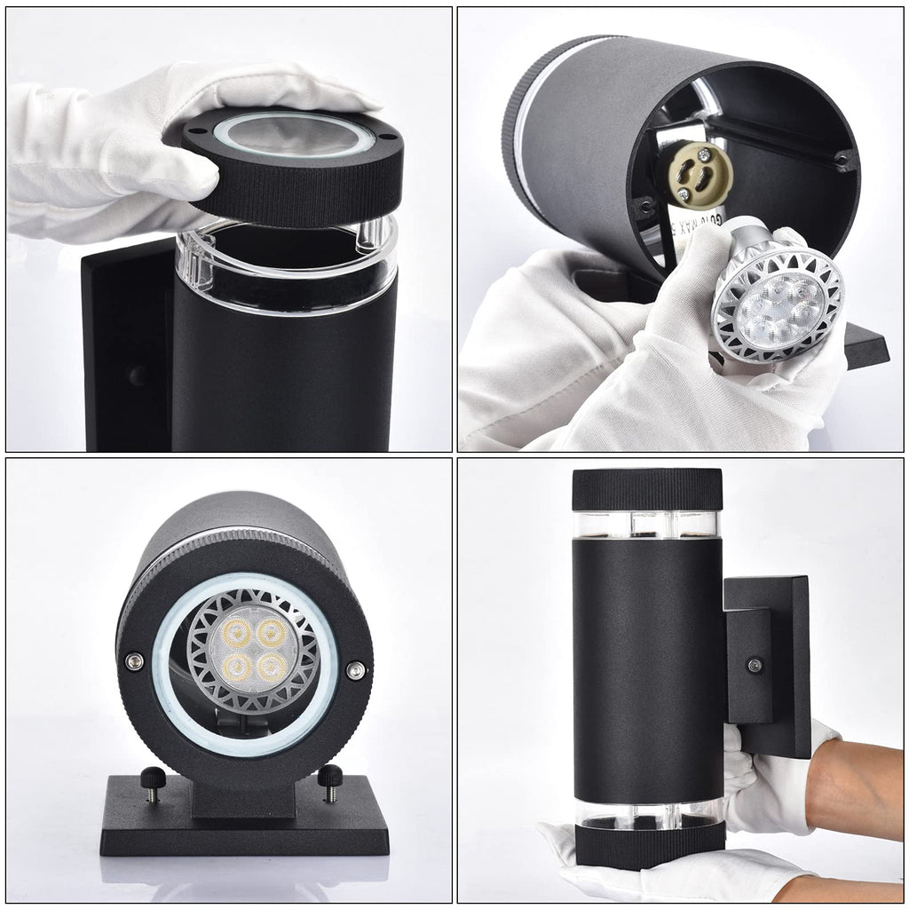 Outdoor Wall Sconce Lights, Dusk to Dawn Outdoor Exterior Lighting - ETL Listed, Modern Outside Patio Light Fixture