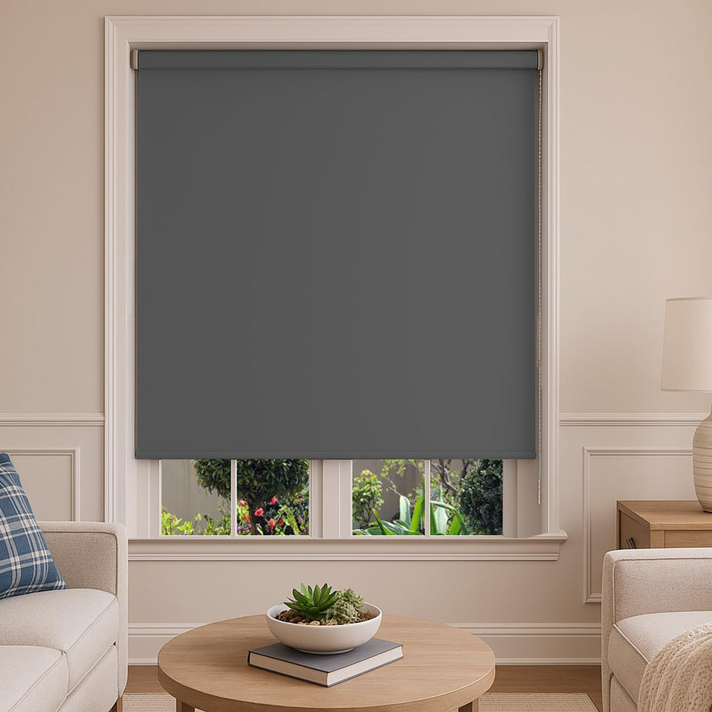 Blackout Roller Shades for Window Charcoal Gray
