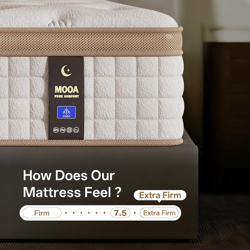 Queen 12 Inch Hybrid Mattress in a Box, Medium Firm, Gel Cooling | Memory Foam & Pocket Springs, Pressure Relief