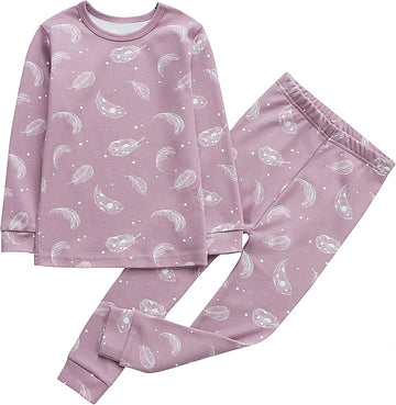 Toddler Pajama Set 12M-, Organic Cotton Piece Long Sleeve PJs