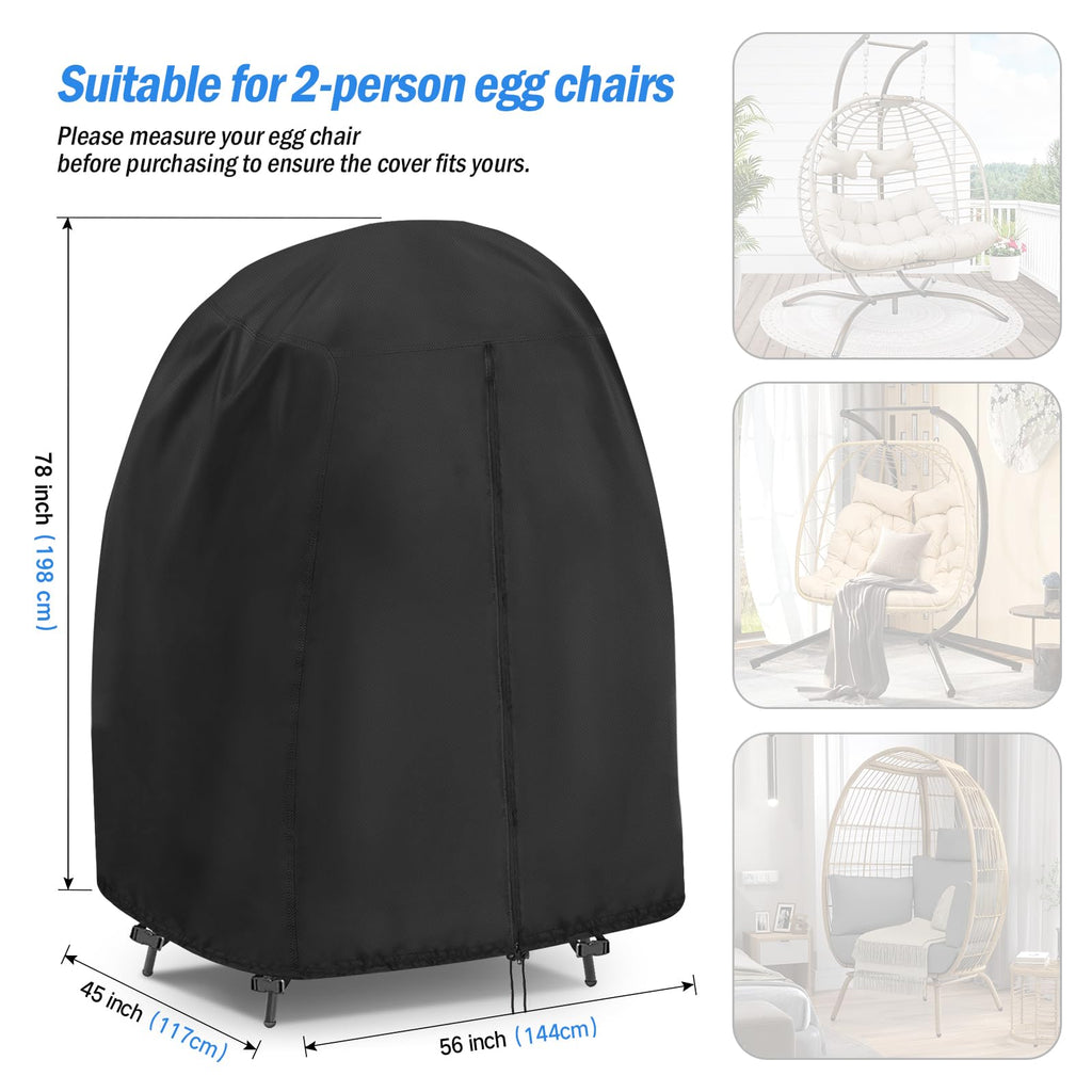 Outdoor Egg Chair Cover, Standing Egg Chair Cover-56x45x78inch