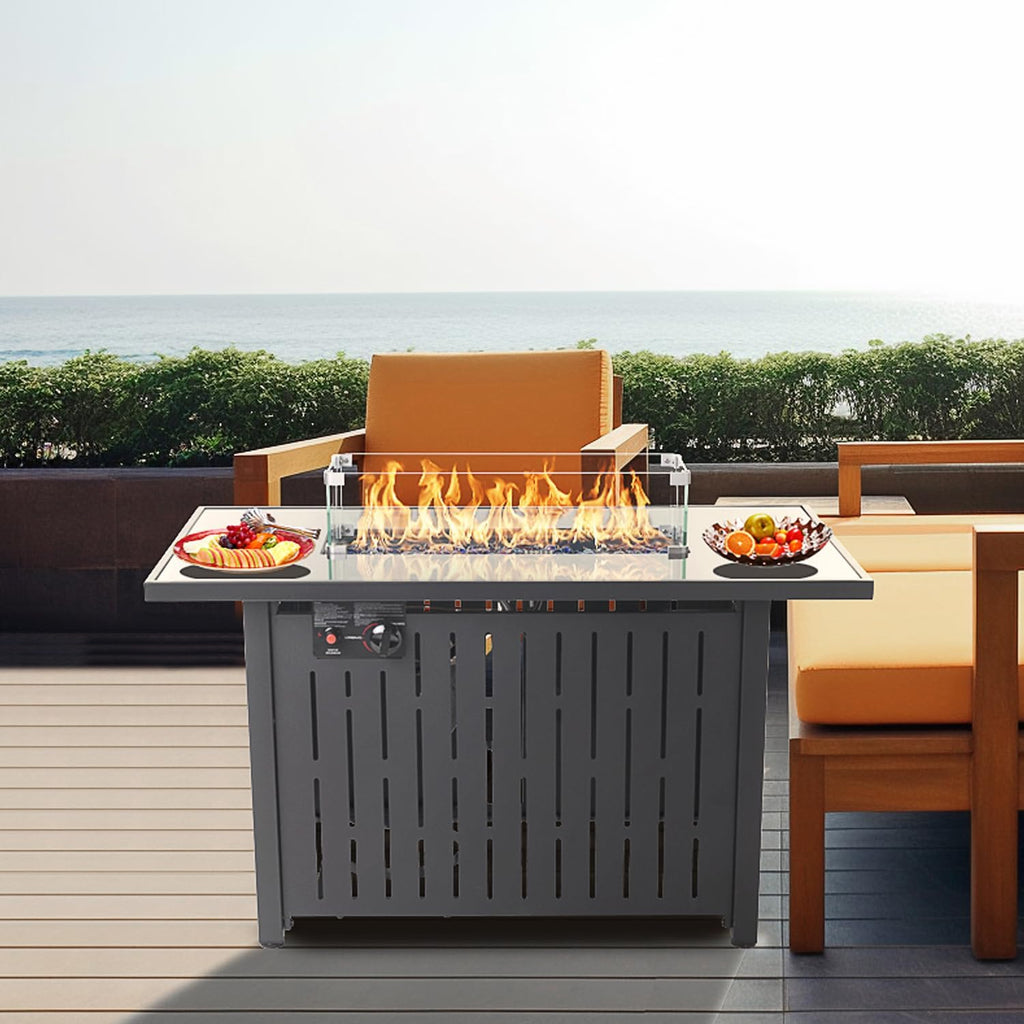 43 Inch Outdoor Propane Fire Pit Table 50,000 BTU