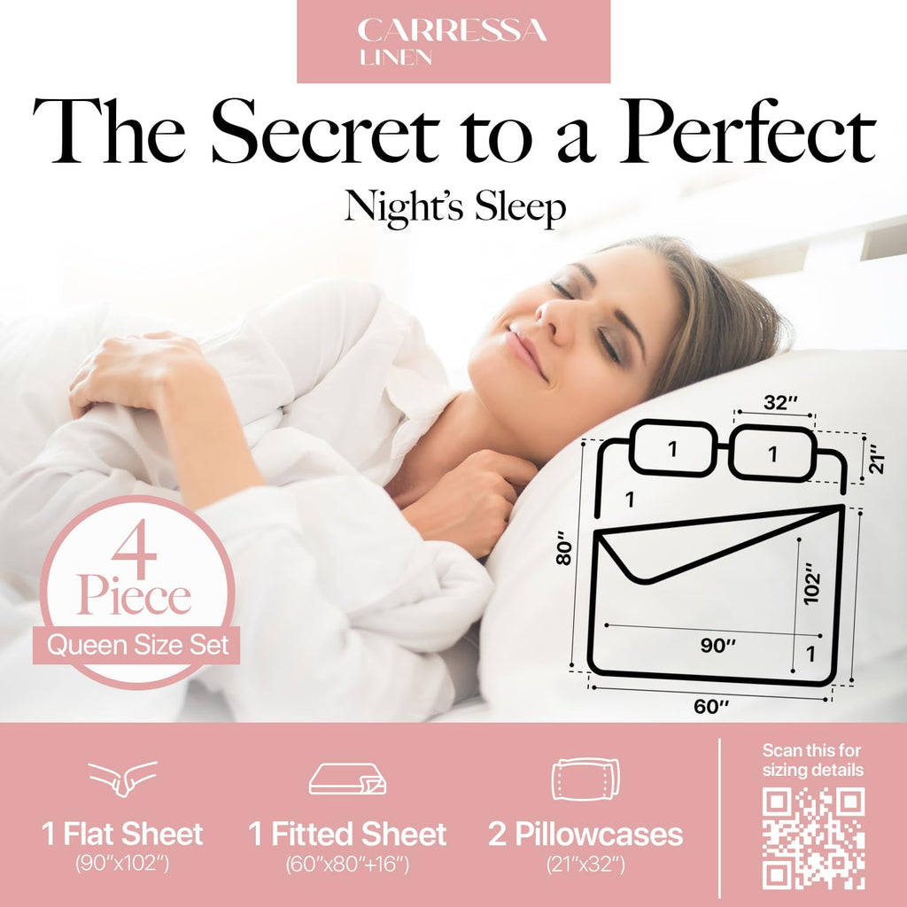 Organic Cotton Sheets Queen Size Percale Sheet, White