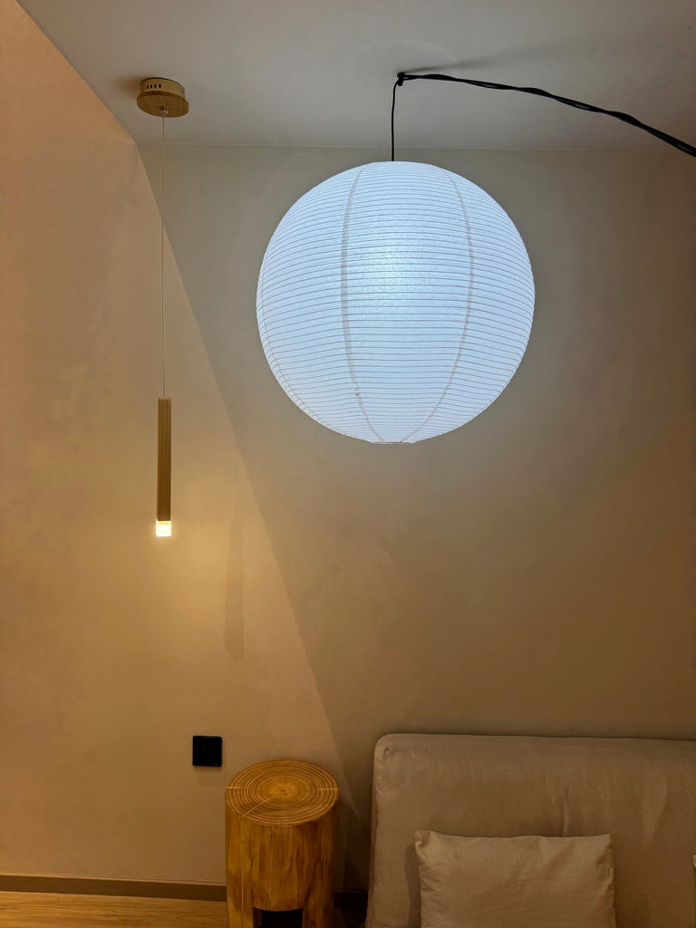 Large 23inch White Round Paper Lamp shade, Chinese Lanterns, Pendent Paper Lantern, Interior Decoration