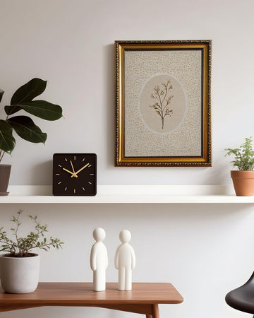 Vintage Dried Floral Gold Framed Wall Art Farmhouse Botanical Wall Decor