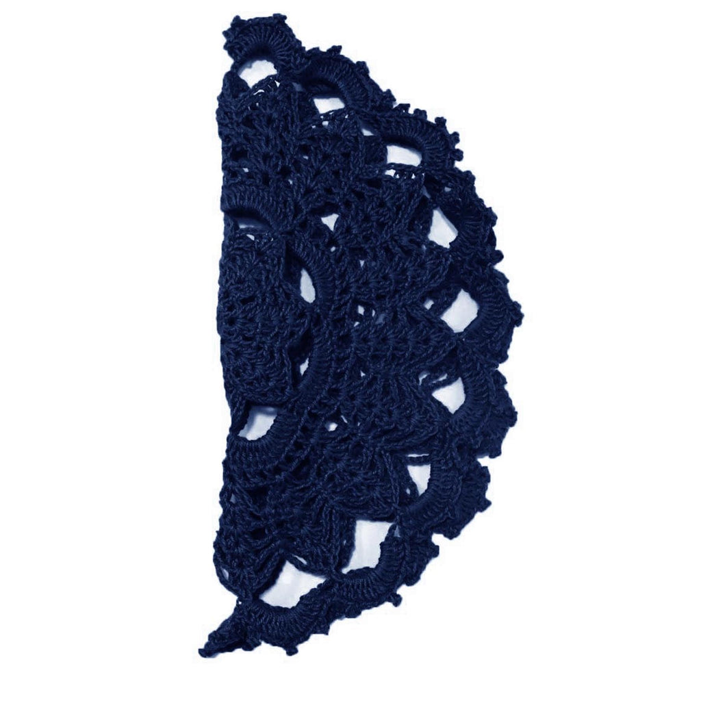 2 PCS Leaves Flower Lace Doilies 9 Inch Crochet Round Coasters Dining Room Table Placemats Elegant Tableware Place