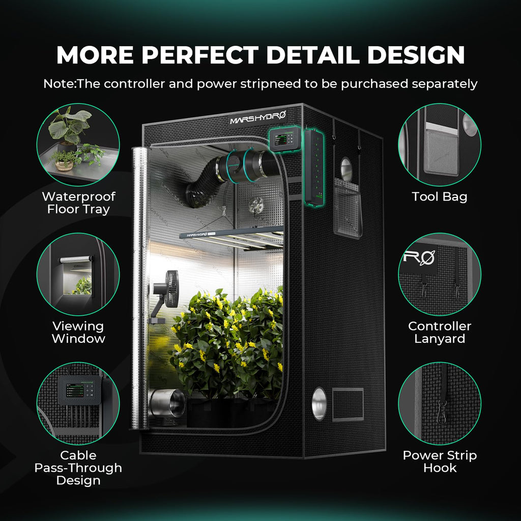 4x4 Advanced Grow Tent, 48"x48"x80" Indoor Plant Growing