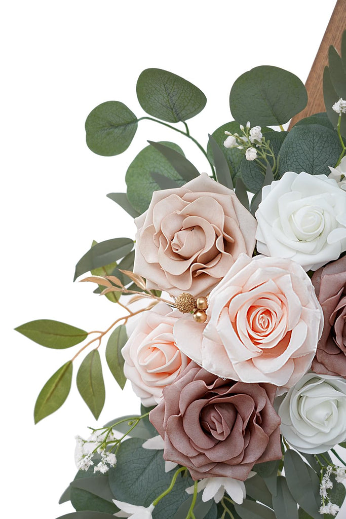 Artificial Dusty Rose Flowers Swag Set of 2