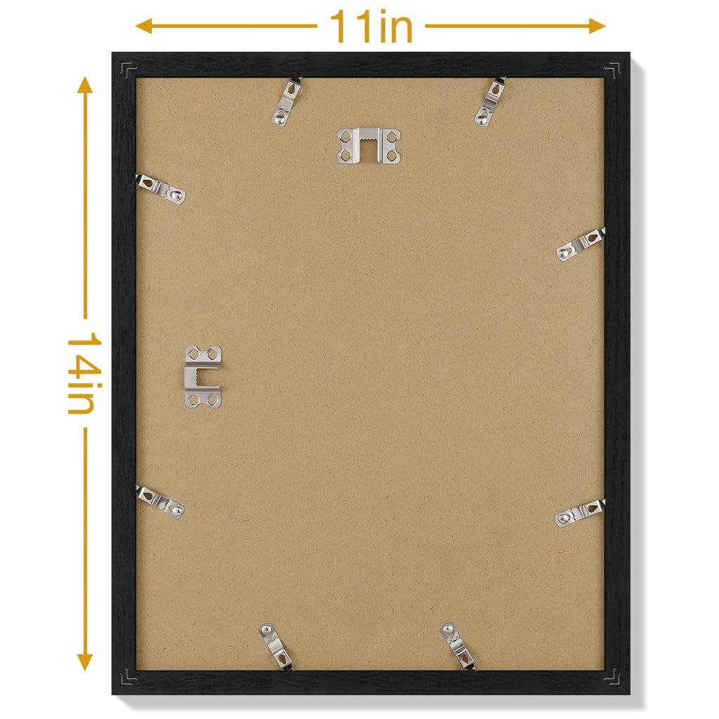 11x14 Picture Frames Set of 9, Black&Brown&Dark Grey