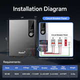 18kW Electric Tankless Water Heater, 240V On Demand Instant Endless Water Heater with LED Temperature Display