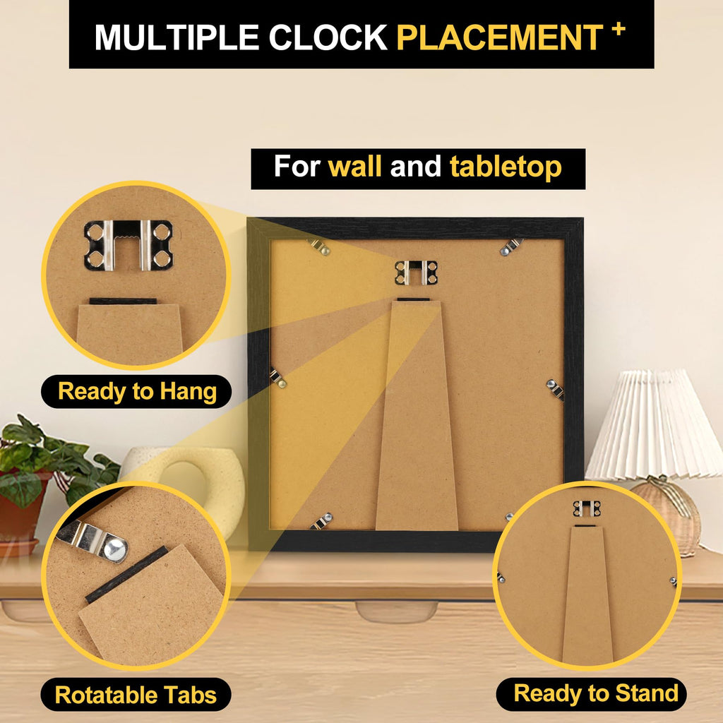 11x11 Picture Frames with 8x8 Mat Set of 2, Black