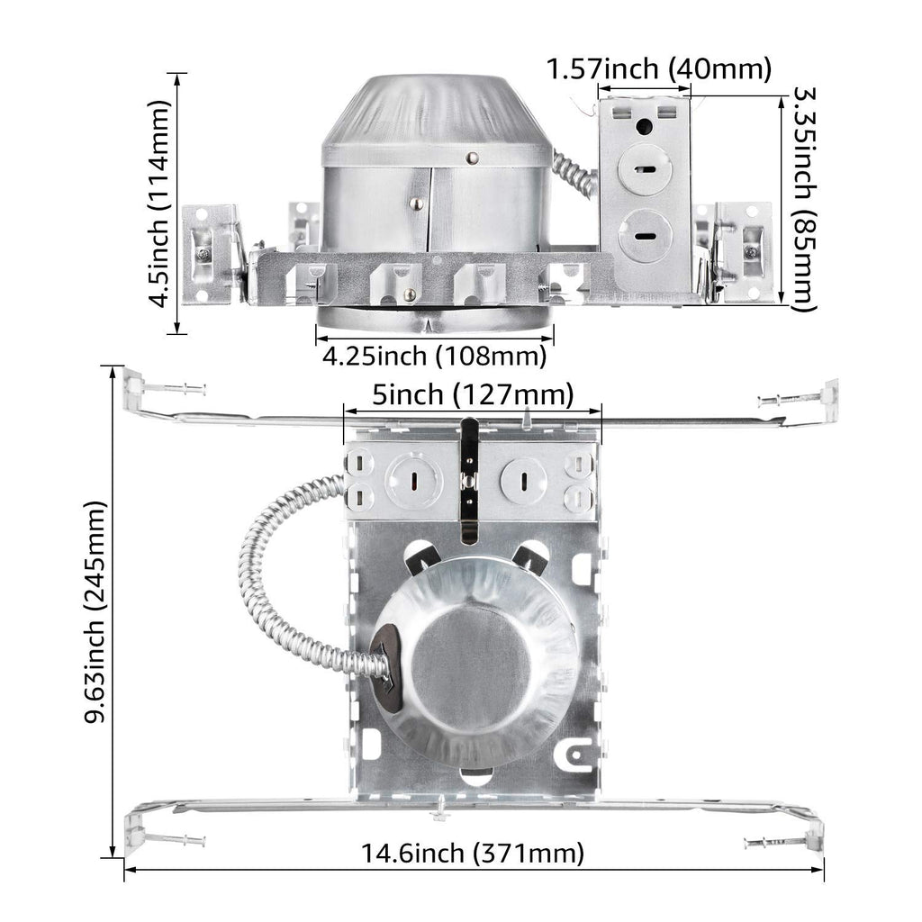 4 Inch Shallow New Construction Recessed Lighting Housing