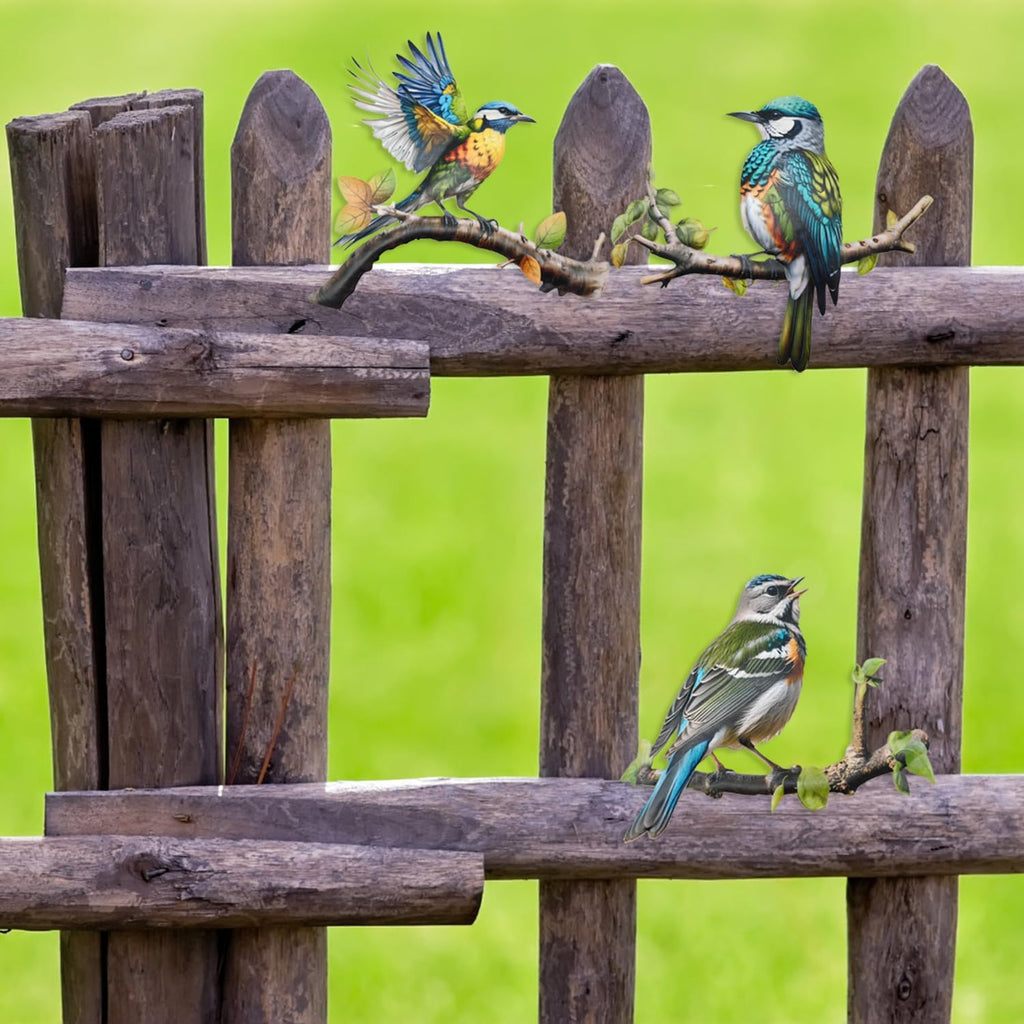 Metal Bird Art Wall Decor, Hummingbird Decorations Wall Decor Outside House Patio Garden Fence Porch Deck Wall - Set of 3