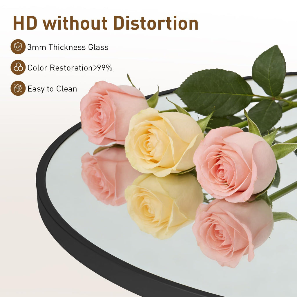 30 Inch Round Wall Mirror, Bathroom Mirrors for Over Sink