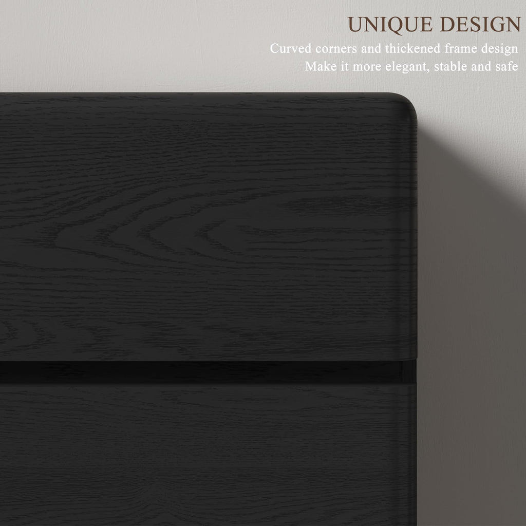 Black 9 Drawer Dresser, 63" Wide Chest of Drawers