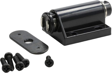 Hardware Magnetic Kitchen Cabinet Furniture Door Touch Push to Open Latch Catch (2 Pack, Black)
