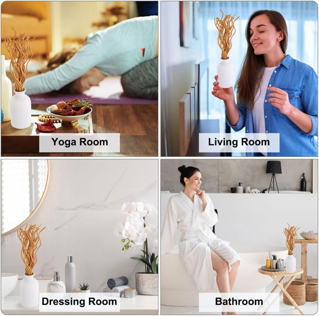 28CM/11 Rattan Reed Diffuser Sticks Rattan Wavy Refill Stick - Set of 50