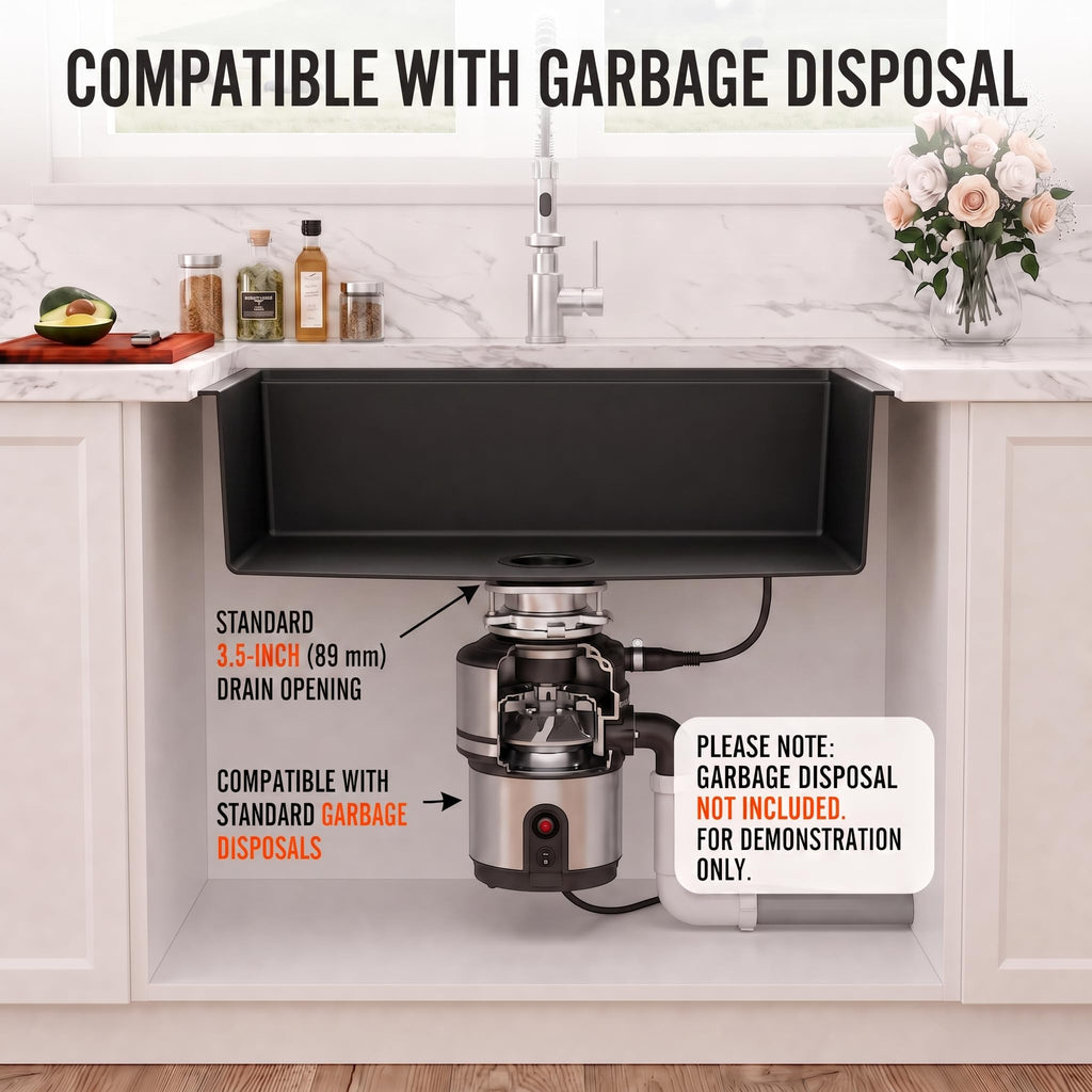 Black Undermount, 32 x 18 Inch Stainless Steel Sink
