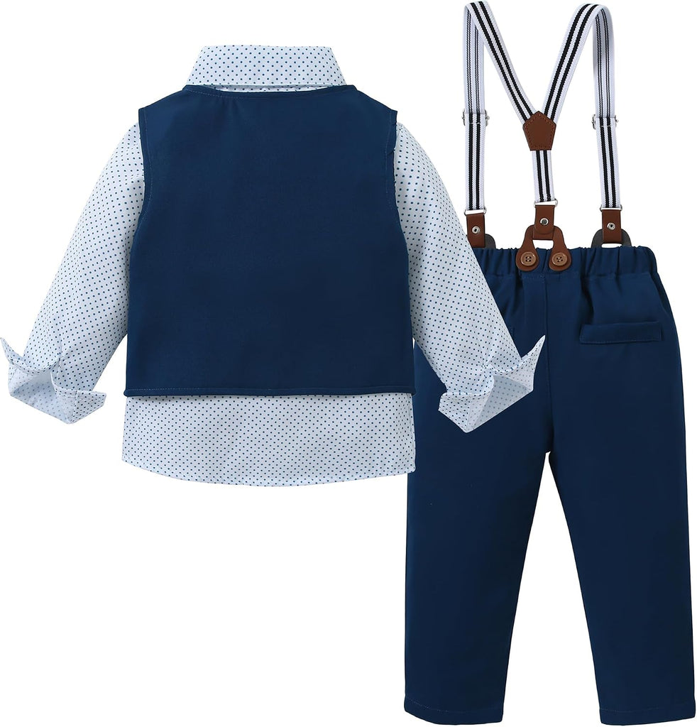 Toddler Boy Dress Clothes Suit Boys Formal Wedding Outfit Set 1