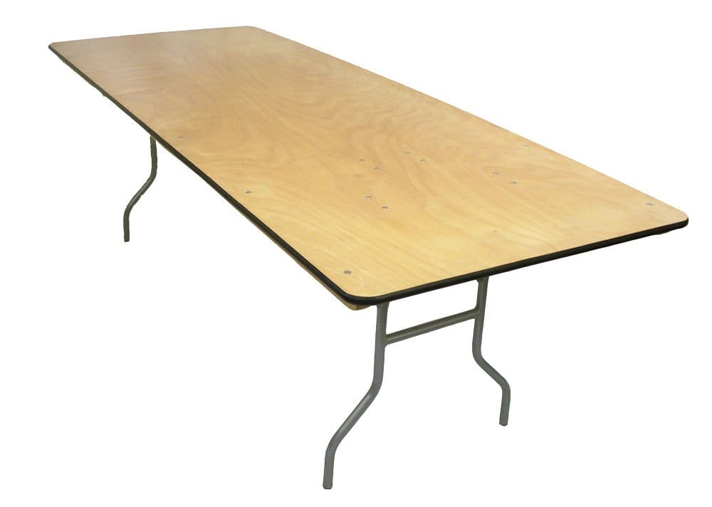 10 Plywood 72" x 30" (6 Foot) Rectangle Folding Tables with Vinyl Edge + Extra Large Steel Banquet Table Cart