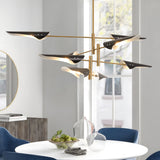 8-Light 39.4" Rotatable Sputnik Sphere Chandelier