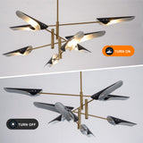 8-Light 39.4" Rotatable Sputnik Sphere Chandelier