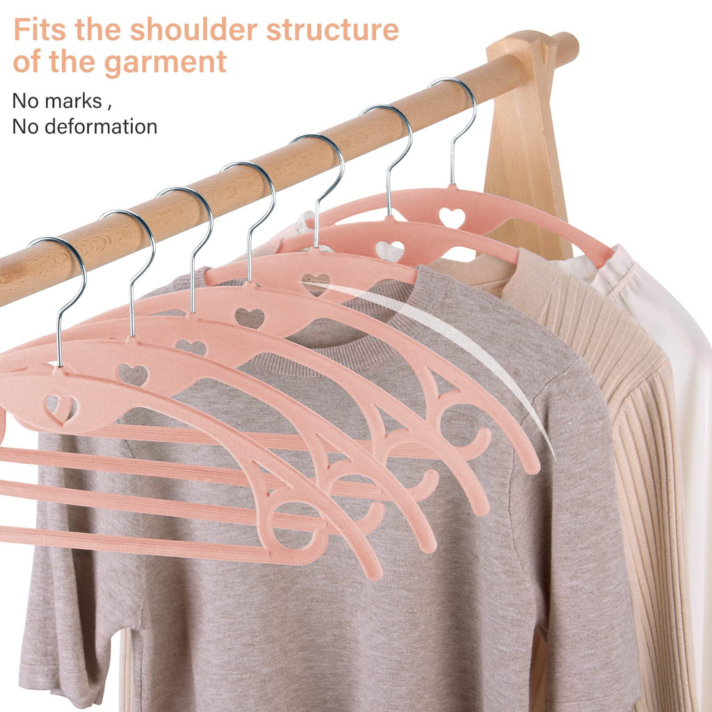 Velvet Hangers Felt Clothes Hangers 30 Pack Black Grey Pink/18 XL