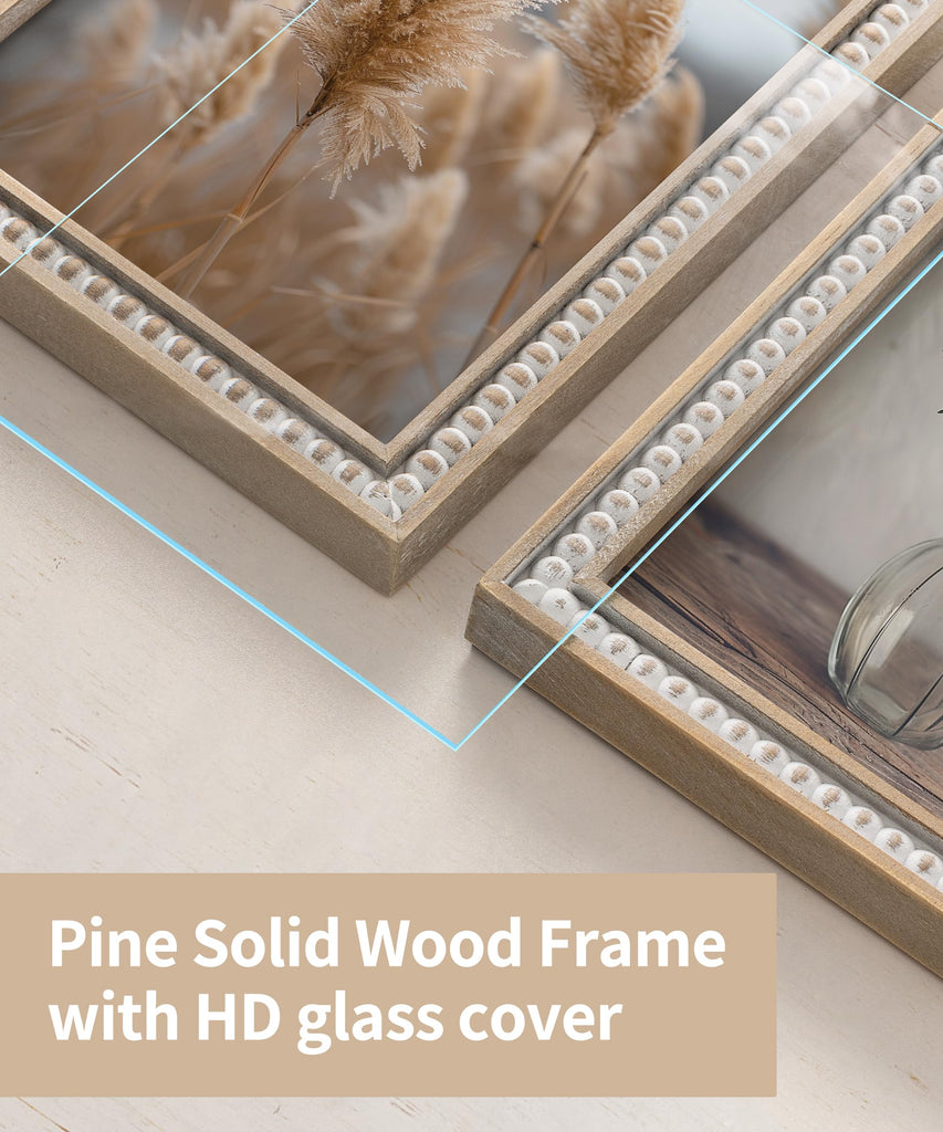 Farmhouse 5x7 Picture Frame Boho White Wood Photo Frame
