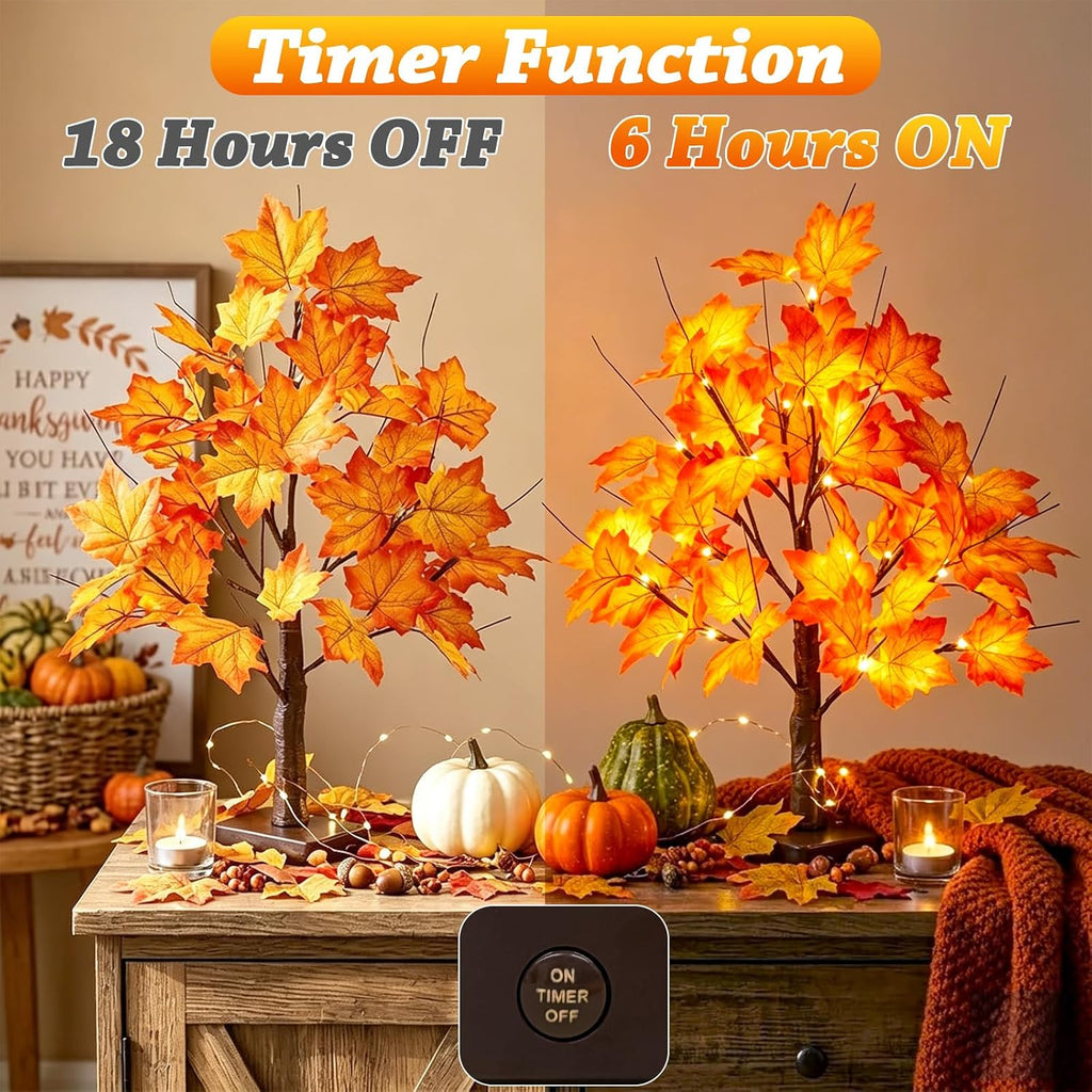 Fall Decorations Fall Maple Tree Fall Decor Fall Trees - Set of 2