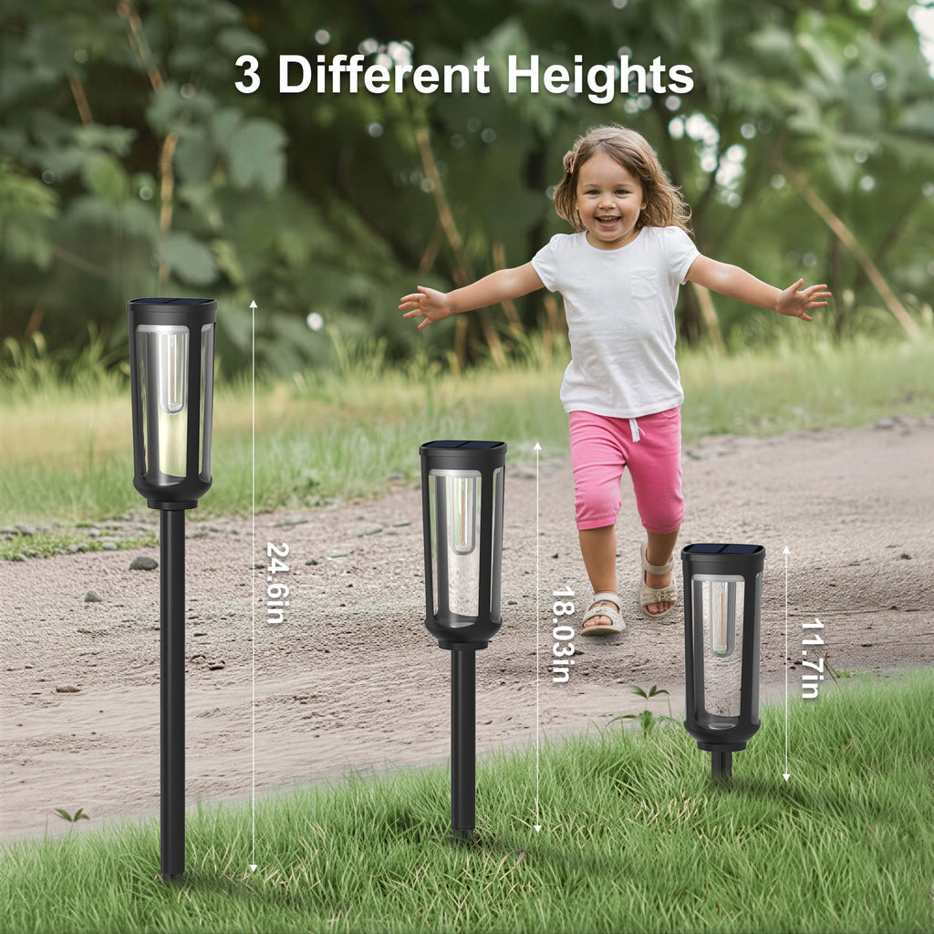 Solar Pathway Lights Outdoor Waterproof, 6 Pack Solar Walkway Lights