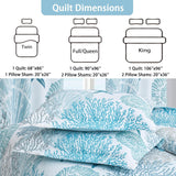 3 Piece Coastal Quilt Sets Full/Queen