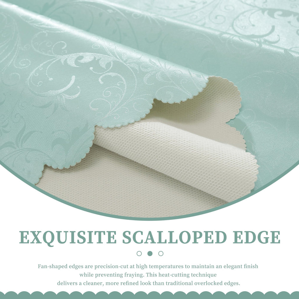 Waterproof Heavy Duty Vinyl Tablecloths, Lake Blue, 54"x54"