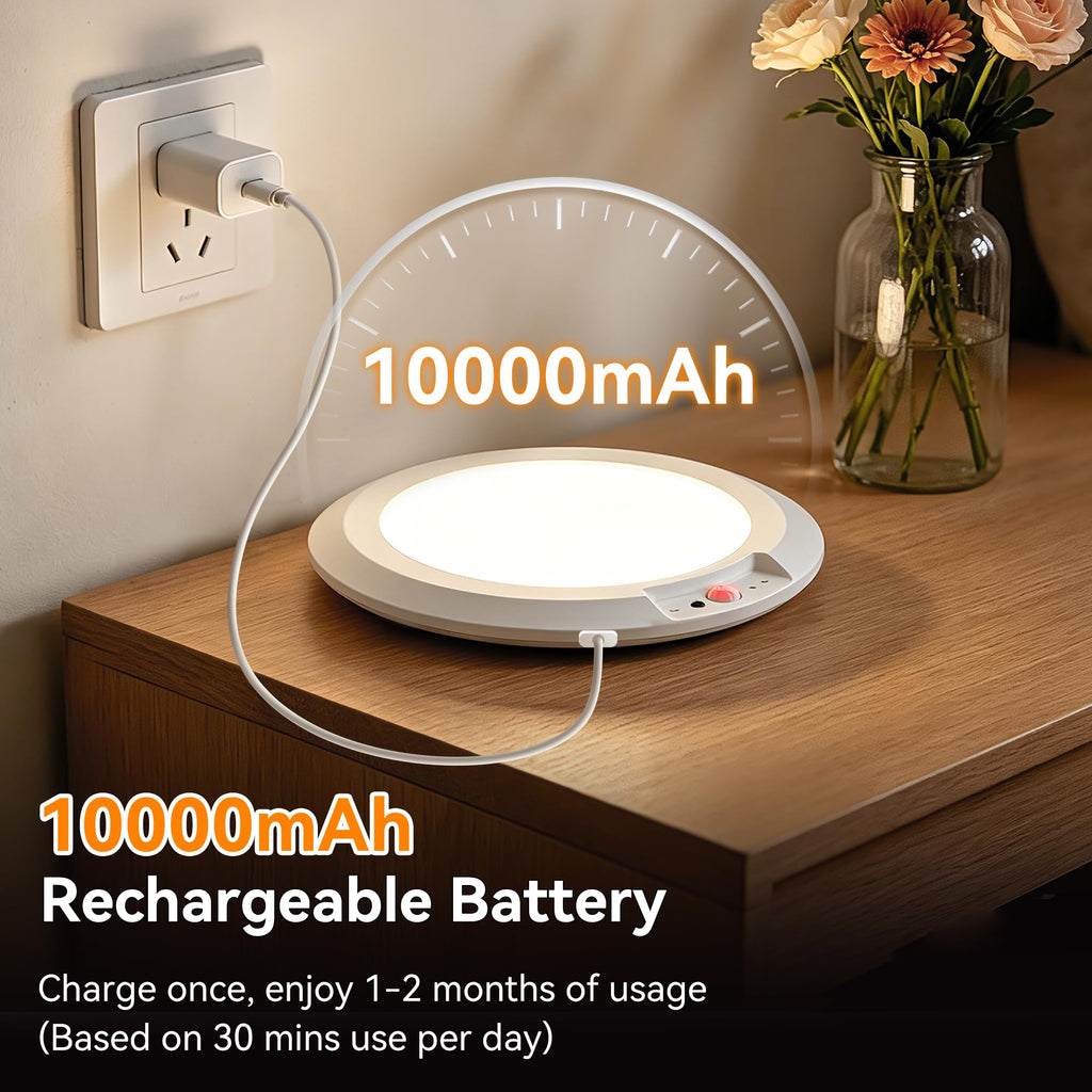 Rechargeable Ceiling Light, Battery Operated Motion Sensor Closet Light with Remote, 3 Color Temperatures