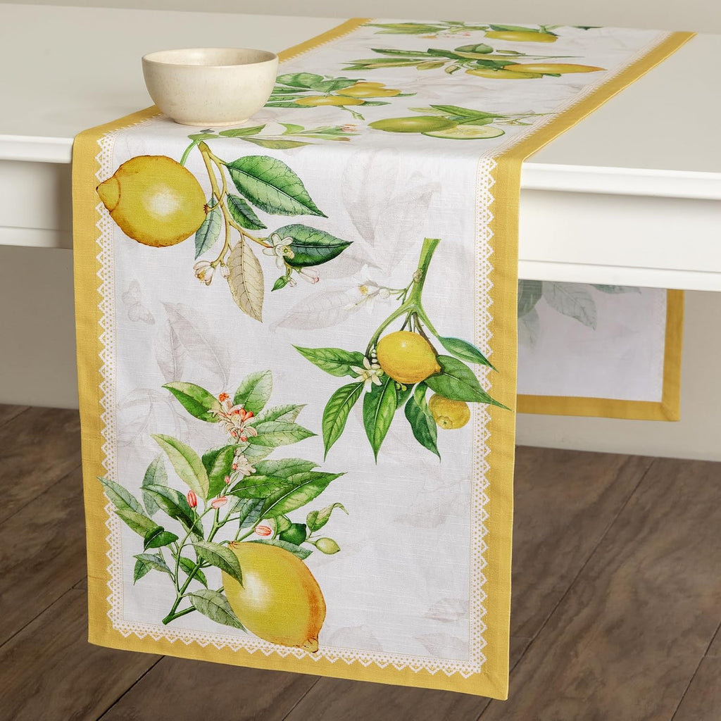 Table Runner 100% Cotton 14.50" x 108" (Single Layer) | Table Runners 108 inches Long Decorative Kitchen Dining Party