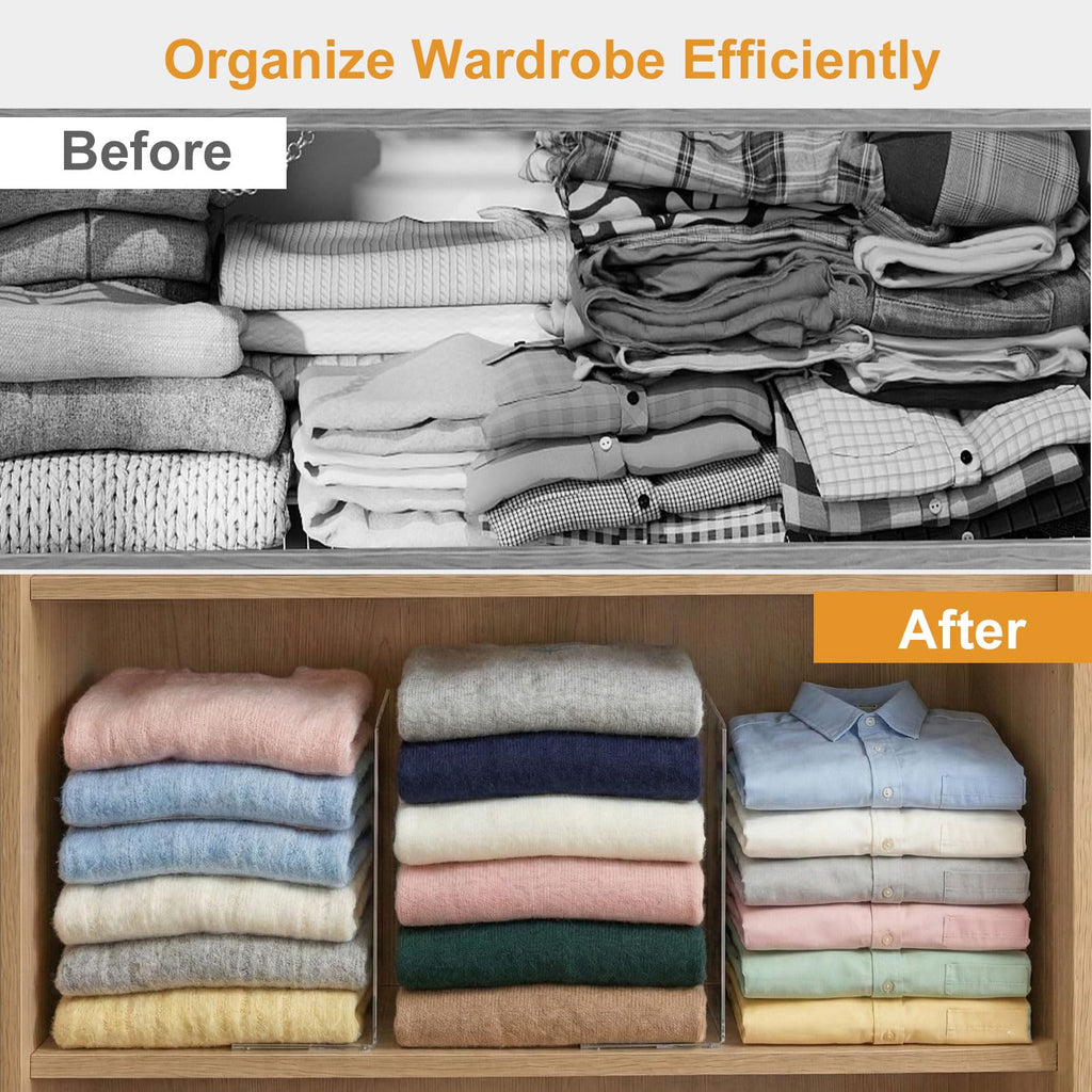 Shelf Dividers Closet Organization: 12" Tall x 12" Deep (Taller)