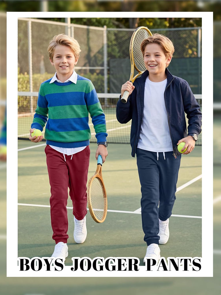 5 Pack Boys Sweatpants Toddler Athletic Joggers Kids Cotton Pants