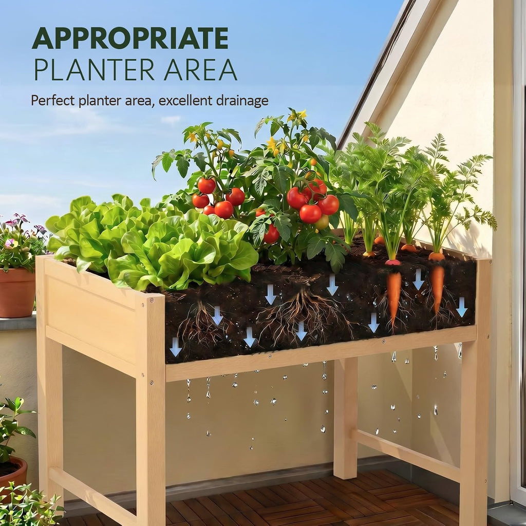 Raised Garden Bed with Legs, 40" HIPS Sturdy Elevated Planter Box | Raised Garden Bed s & Decks, Easy Assembly, 200