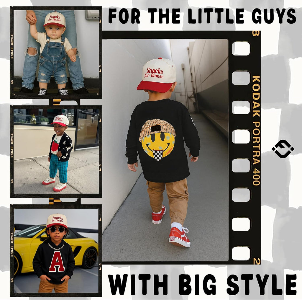 Kids 2 Tone Trucker Snapback Hat for Baby Toddler & Children
