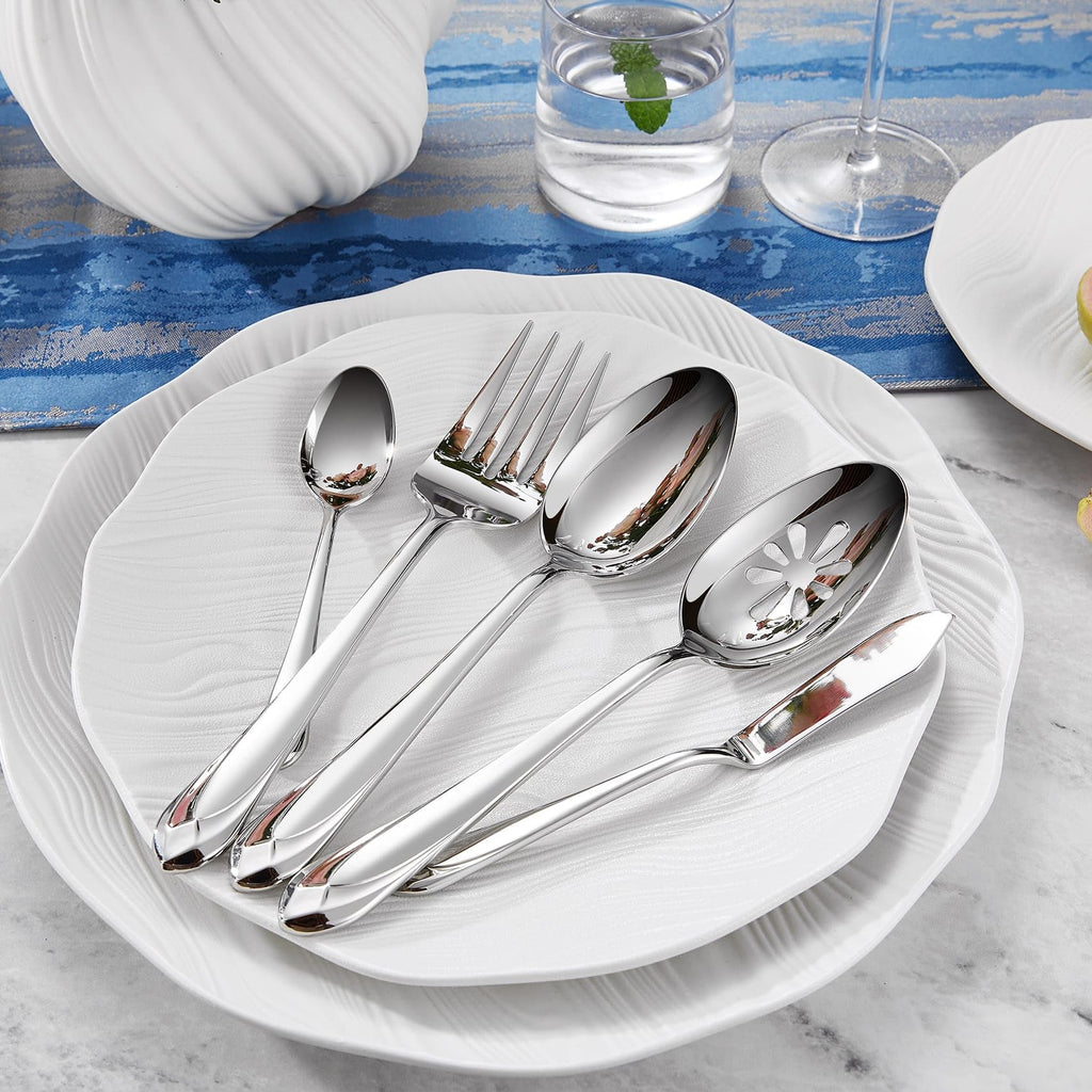 Premium Astra 20/45/65-Piece Silverware Set (45, Silver)