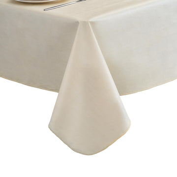 Solid Color Rectangular Vinyl Tablecloth, Champagne, 70"x52"
