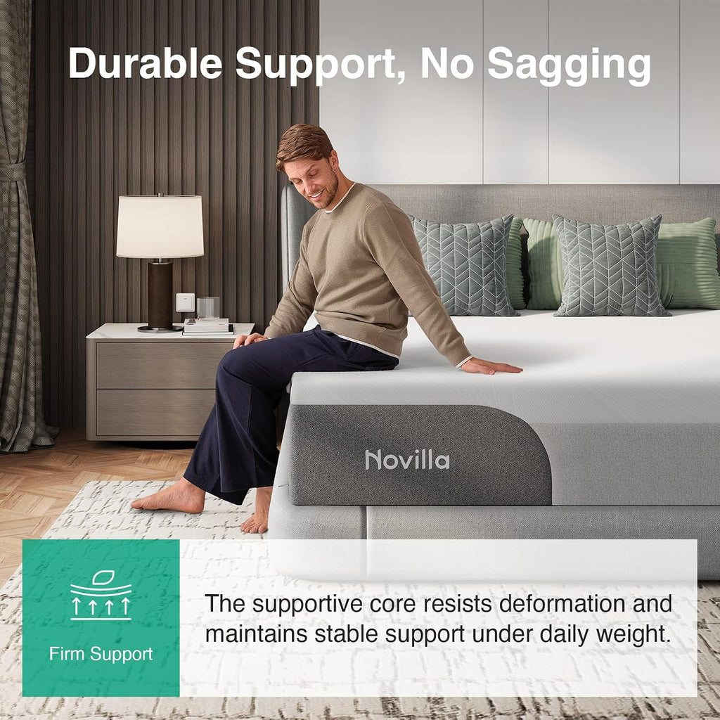 Bliss Cooling Queen Size Mattress, 12 Inch Gel-Infused Memory Foam | Mattress Queen Size in a Box with Cool-Touch