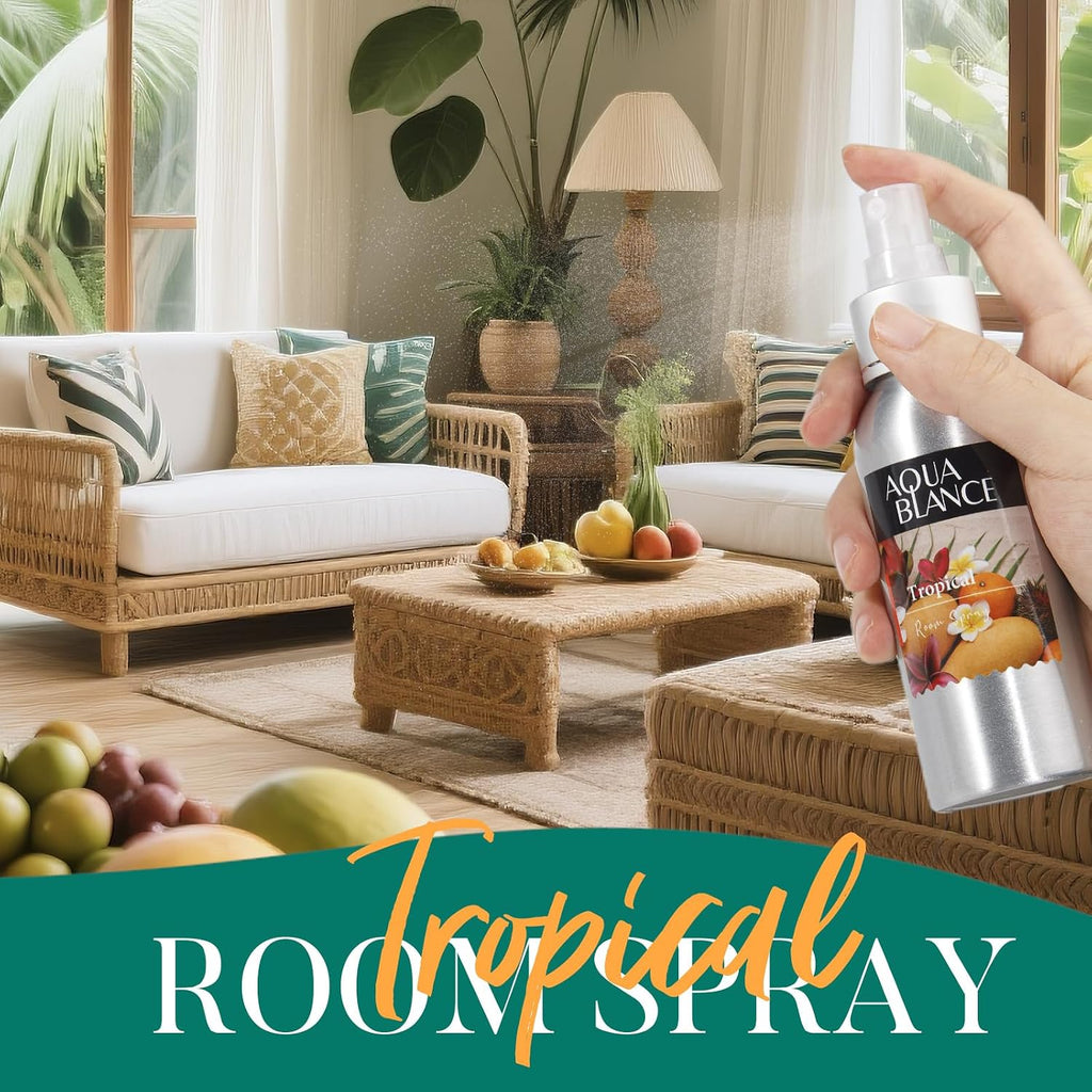 Fragrant Room Spray, Tropical, Ocean, Coconut, 3 x 3.4 fl oz, Air Fresheners Odor Eliminator, Concentrated Room Spray - Set of 3